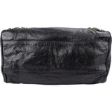 Balenciaga Black Arena Leather City Tote Handbag