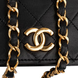 Chanel Quilted Lambskin 24K Gold Single Flap Crossbody Bag
