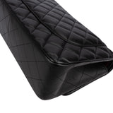 Chanel Quilted Lambskin Palladium Jumbo Double Flap Crossbody Bag