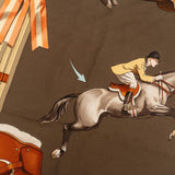 Hermès Jumping Horses Silk Carre 90 Scarf Tuch