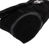 Chanel Suede Shearling Palladium Jumbo Single Flap Shoulder Bag