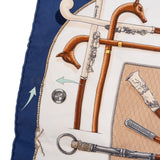 Hermès Canes & Pommeaux Silk 40 Scarf Tuch