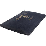 Chanel Tweed Glitter Denim CC Clutch