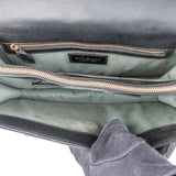 Bvlgari Black Leather Serpenti Forever Flap Shoulder Bag