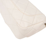 Chanel White Quilted Lambskin Mini Rectangular Flap Top Handle Crossbody Bag