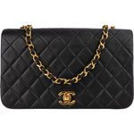 Chanel Quilted Lambskin 24K Gold Turnlock Single Flap Crossbody Bag - vintageandkickz