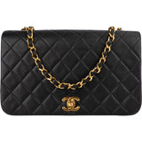 Chanel Quilted Lambskin 24K Gold Turnlock Single Flap Crossbody Bag - vintageandkickz