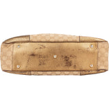 Gucci Monogram GG Metallic Leather Princy Tote Shoulder Bag