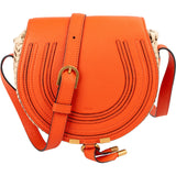 Chloé Grained Calfskin Raffia Marcie Saddle Basket Crossbody Bag