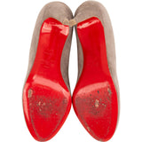 Christian Louboutin Taupe Leather Suede Simple Pumps (38,5)