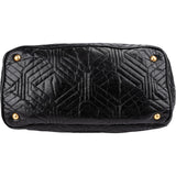 Miu Miu Black Matelassé Nappa Leather Tote Handbag