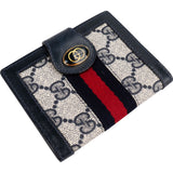 Gucci Monogram GG Supreme Canvas Web Stripe Card Holder Cover