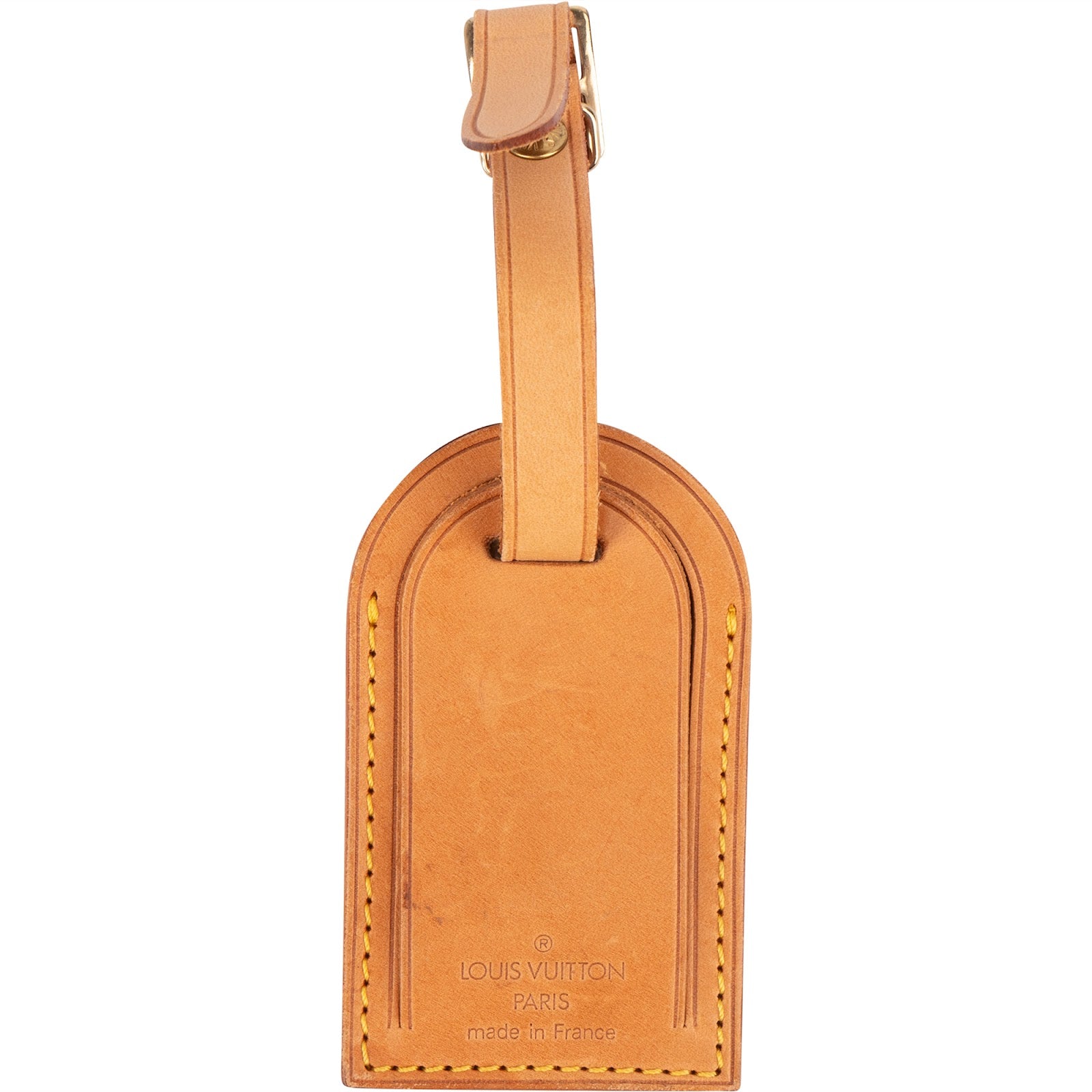 [🔄️B10 / F39] Louis Vuitton Vachetta Leather Luggage Tag - vintageandkickz