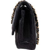 Chanel Quilted Lambskin CC Medium Double Flap Shoulder Bag