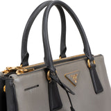 Prada Bicolor Saffiano Leather Galleria Handbag