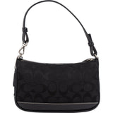 Coach Black Signature Monogram Pochette Handbag
