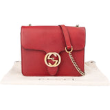 Gucci Grained Leather Interlocking GG Small Crossbody Bag