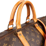 Louis Vuitton Monogram Canvas Keepall 50 Bandoulière Travel Bag