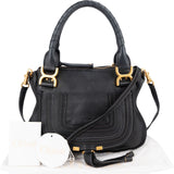 Chloé Black Grainded Leather Marcie Handbag