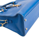 Saint Laurent Blue Leather Cabas Handbag