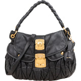 Miu Miu Nappa Matelassé Leather Coffer Handbag