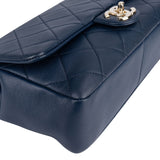 Chanel Quilted Lambskin Medium Flap Chunky Handle Crossbody Bag