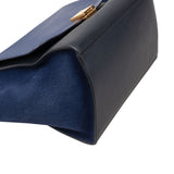 Céline Bicolor Suede Leather Trapeze Handbag