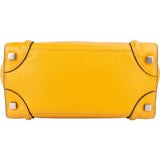 Céline Yellow Leather Luggage Handbag