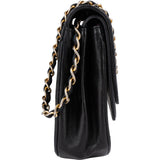 Chanel Quilted Lambskin 24K Gold Half Moon Single Flap Shoulder Bag