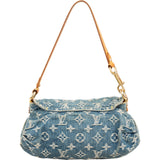 Louis Vuitton Monogram Denim Pleaty Shoulder Bag