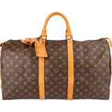 Louis Vuitton Monogram Canvas Keepall 50 Travel Bag
