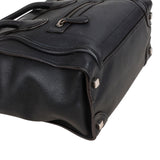 Céline Black Grained Leather Luggage Handbag