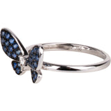 Diamond Butterfly 750 Gold Ring (#52)