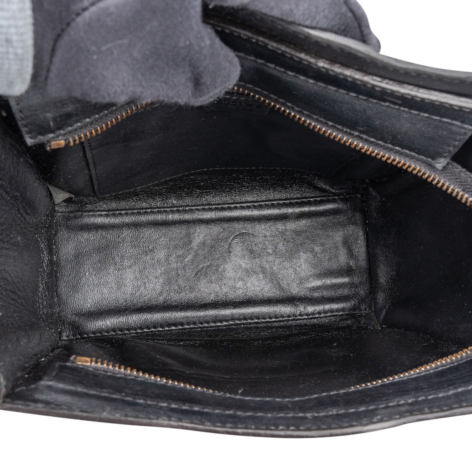 Celine Tricolor Grained Leather Luggage Handbag - vintageandkickz