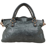 Balenciaga Dark Green Leather Classic City Handbag