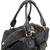 Chloé Black Leather Paddington Satchel Shoulder Bag