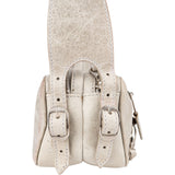 Balenciaga Grey Leather Classic City Double Pocket Hip Shoulder Bag