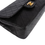 Chanel Quilted Lambskin 24K Gold Medium Double Flap Crossbody Bag