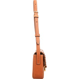 Celine Brown Calfskin Triomphe Claude Blanket Stitch Shoulder Bag