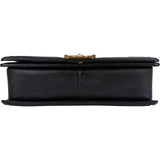 Chanel Quilted Caviar Leather Boy Single Flap Crossbody Bag