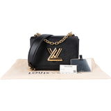 Louis Vuitton Noir Epi Leather Twist PM Crossbody Bag