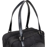 Prada Tessuto Patent Leather Emblem Satchel Handbag