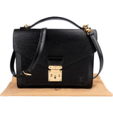 Louis Vuitton Noir Epi Leather Monceau Handbag
