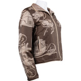 Hermès Les Voitures à Transformation Reversible Silk Jacket (38)