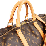 Louis Vuitton Monogram Canvas Keepall 55 Bandoulière Travel Bag