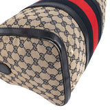 Gucci Monogram GG Canvas Web Boston Handbag