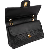 Chanel Quilted Lambskin 24K Gold Small Double Flap Shoulder Bag