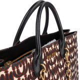 Miu Miu Jacquard Fabric Tote Handbag
