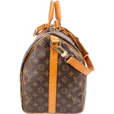 Louis Vuitton Monogram Canvas Keepall 50 Bandoulière Travel Bag