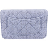 Chanel Quilted Tweed Wallet on Chain Crossbody Bag